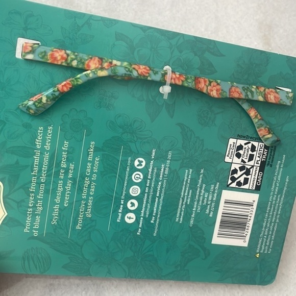 The Pioneer Woman glasses floral blue light screen protection glasses,case NWT - Picture 5 of 6